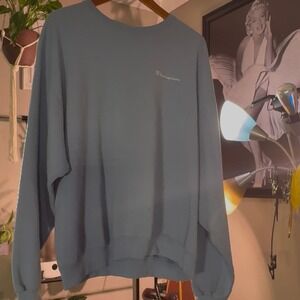 Champion Vintage Crewneck Sweatshirt XXL Extra Extra‎ Large Pullover Blue Comfy